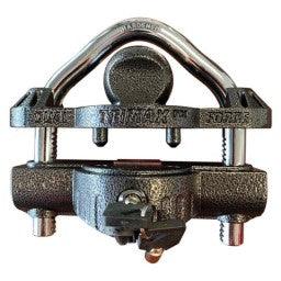 Trailer Coupler Lock; Deluxe Series; Hitch Ball And Clamp Type; Fits 1-7/8 Inch/ 2 Inch To 2-5/16 Inch Couplers; Black; Die Cast; Single; With Integrated U-Lock Feature