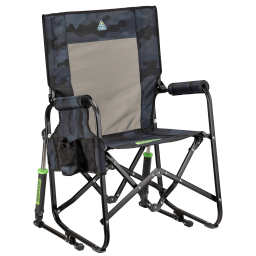 A portable rocking chair that features elevated comfort designed to go wherever you go. When folded, it's 35% more compact than standard folding Rockers, leaving more room for your gear.