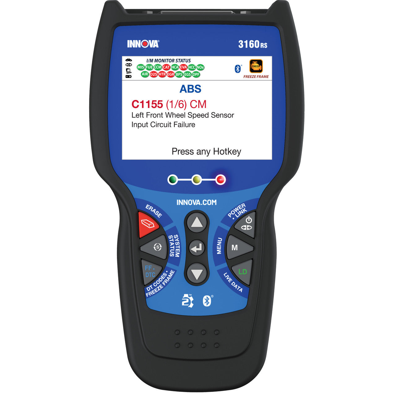 The Innova FixAssist 3160RS OBD2 Scanner helps you easily find the problem and fix the problem. It empowers the home mechanic with professional-level functionality, including ABS (Brake), SRS (Airbag and Seatbelt), and an All-System Network Scan, to ensure you're always driving safely.