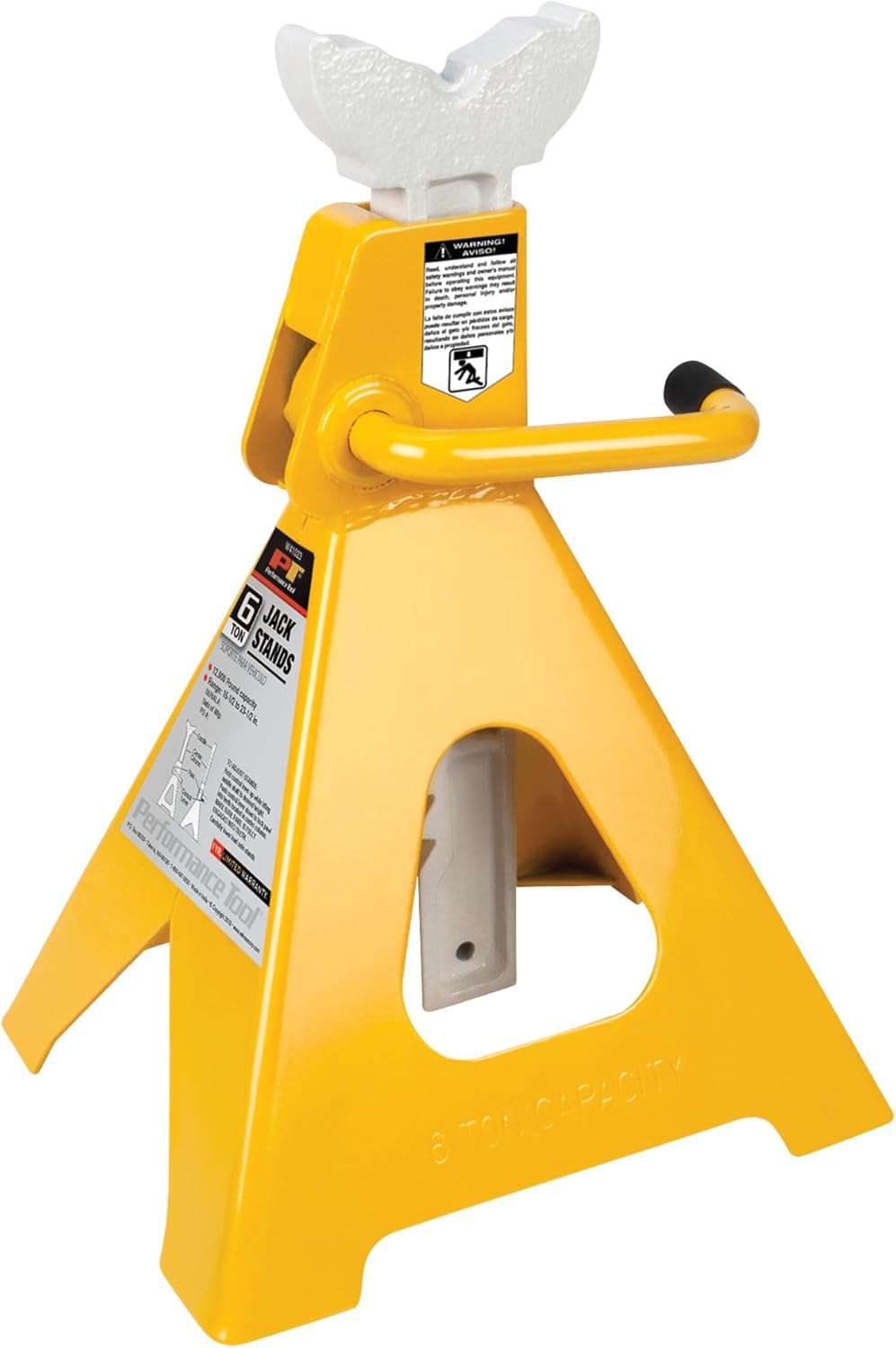 Performance Tool W41023 6 Ton (12,000 lbs.) Capacity Heavy Duty Jack Stand Set