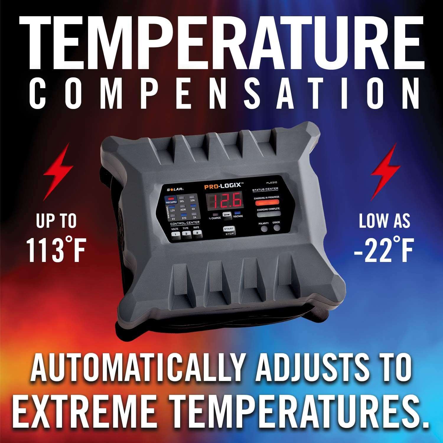 Solar PL2310 Pro-Logix 10-Amp Battery Charger