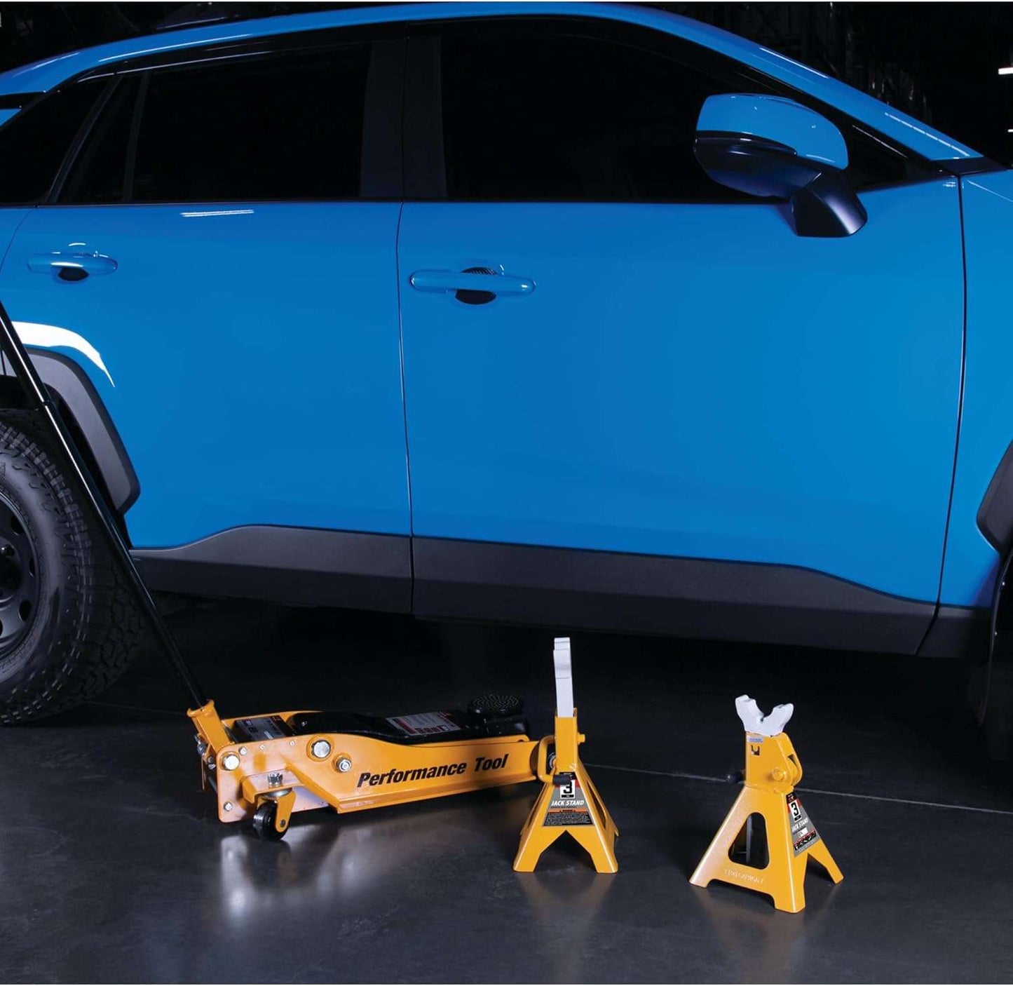 Performance Tool W41022 3 Ton (6,000 lbs.) Capacity Heavy Duty Jack Stand Set