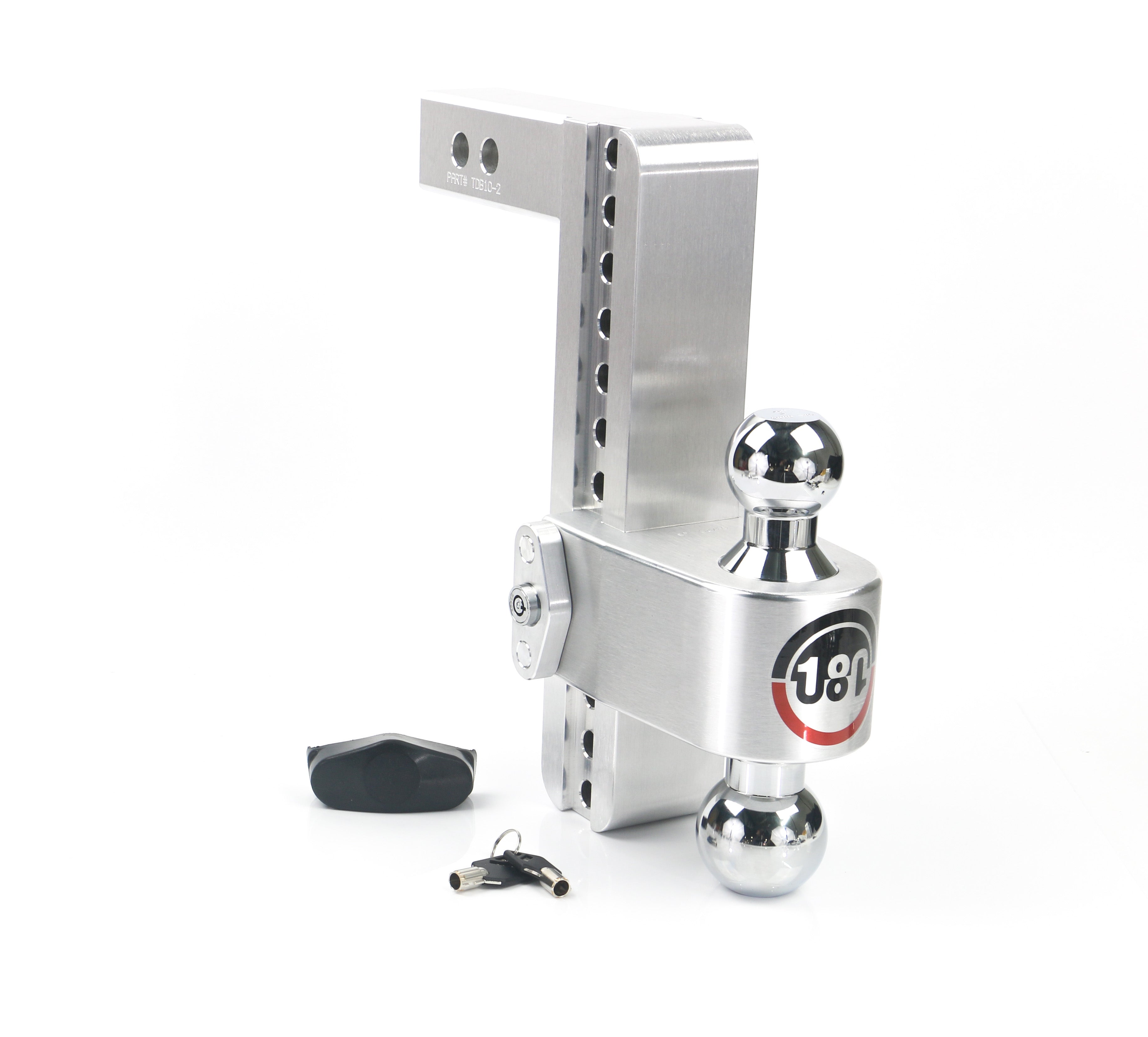 Weigh Safe 180 Hitch Chrome Ball 10" Drop Hitch with 2-Inch Shank