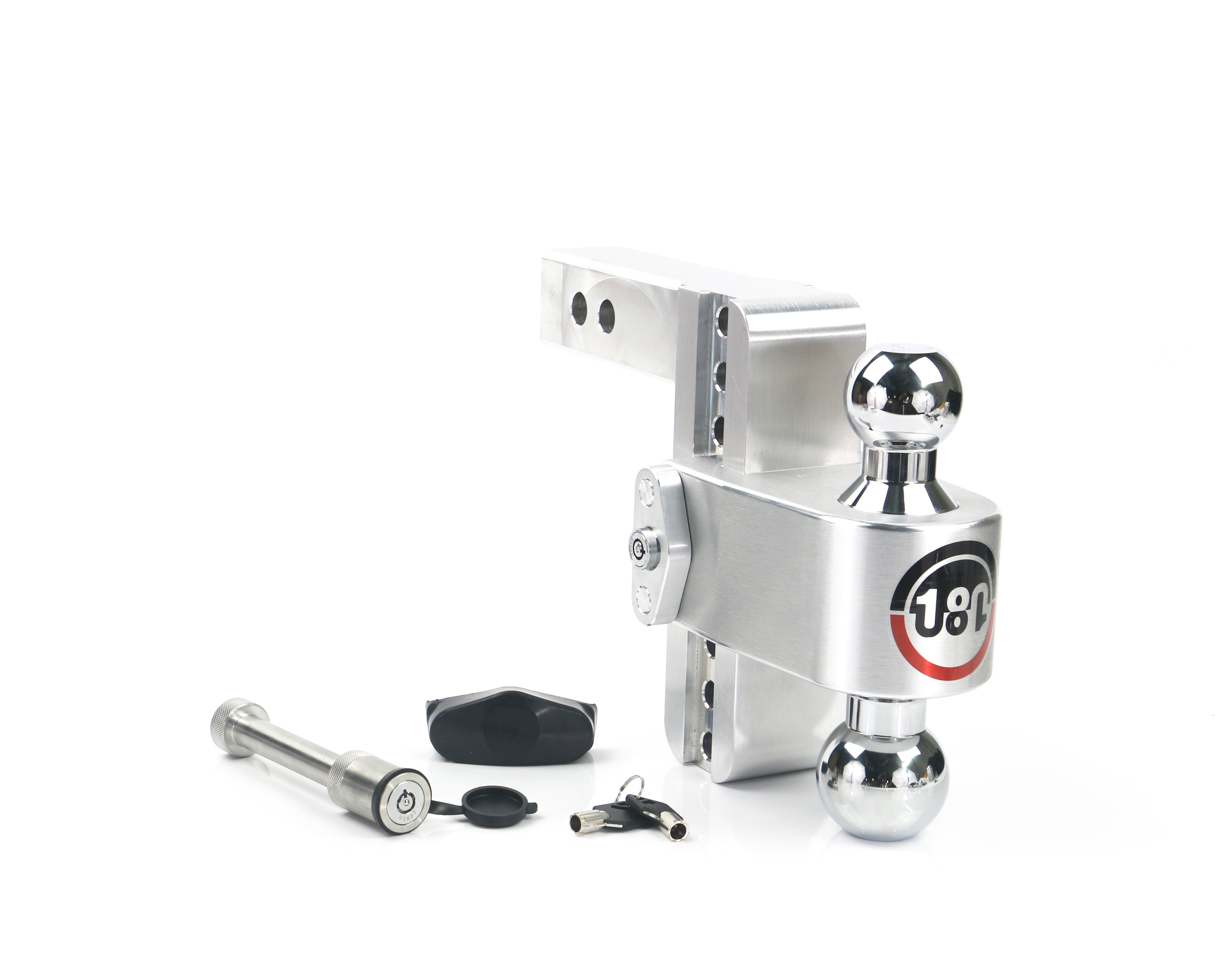 Weigh Safe 180 Hitch Chrome Ball 6-Inch Drop Hitch with 2-Inch Shank and Keyed Alike WS05