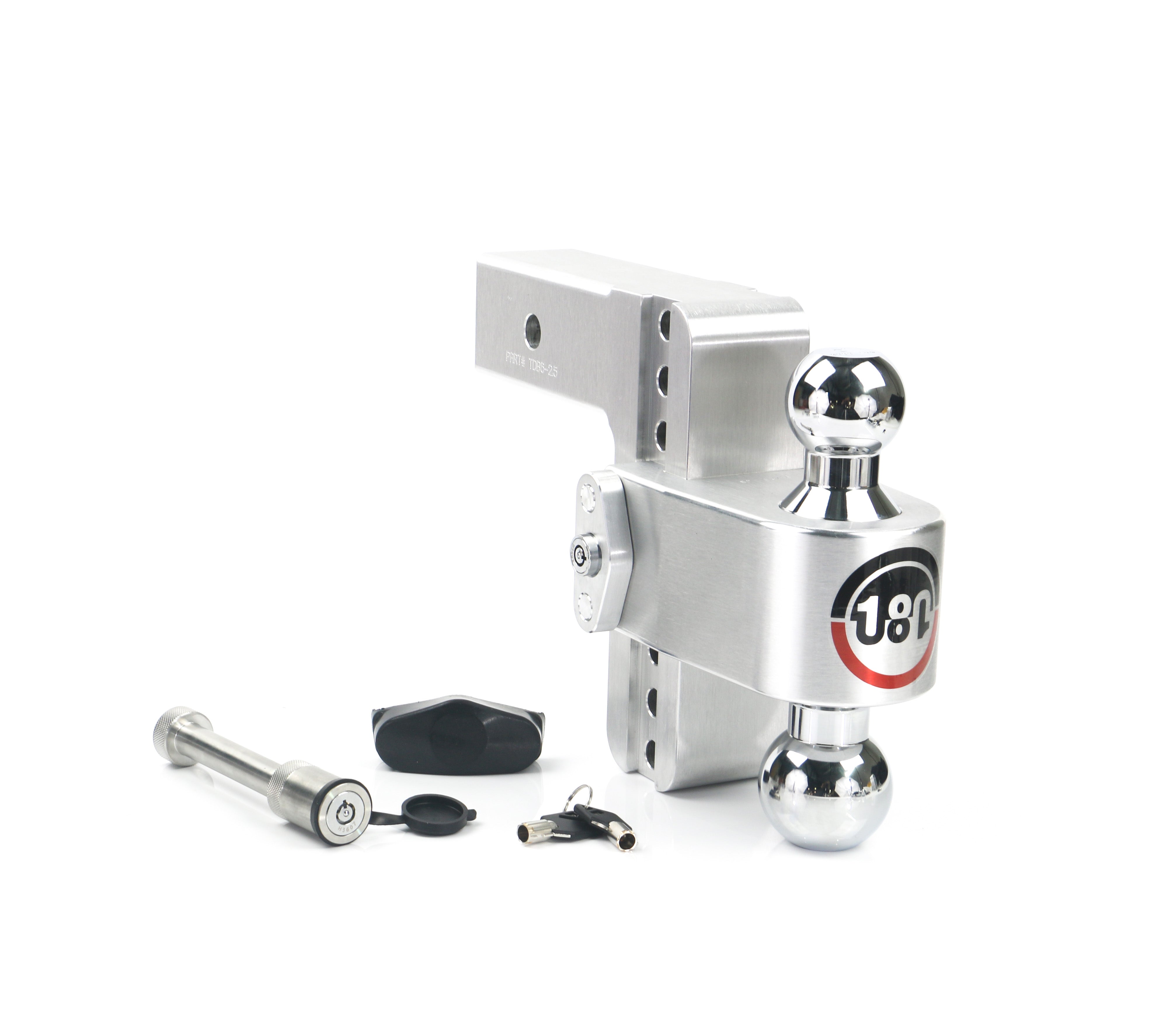 Weigh Safe 180 Hitch Chrome 6-Inch Drop Hitch with 2.5-Inch Shank and Keyed Alike WS05