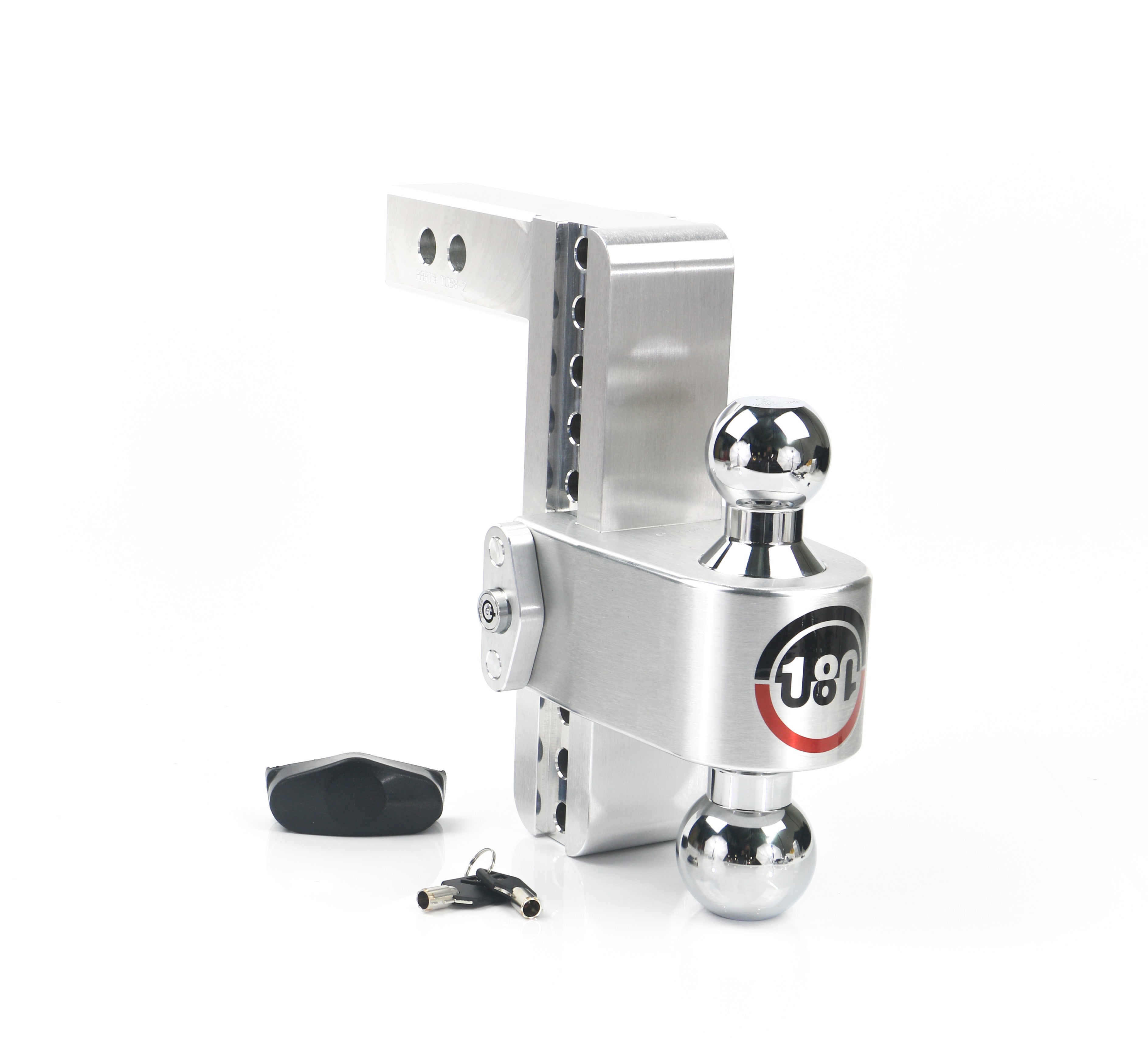Weigh Safe 180 Hitch Chrome Ball 8-Inch Drop Hitch with 2-Inch Shank