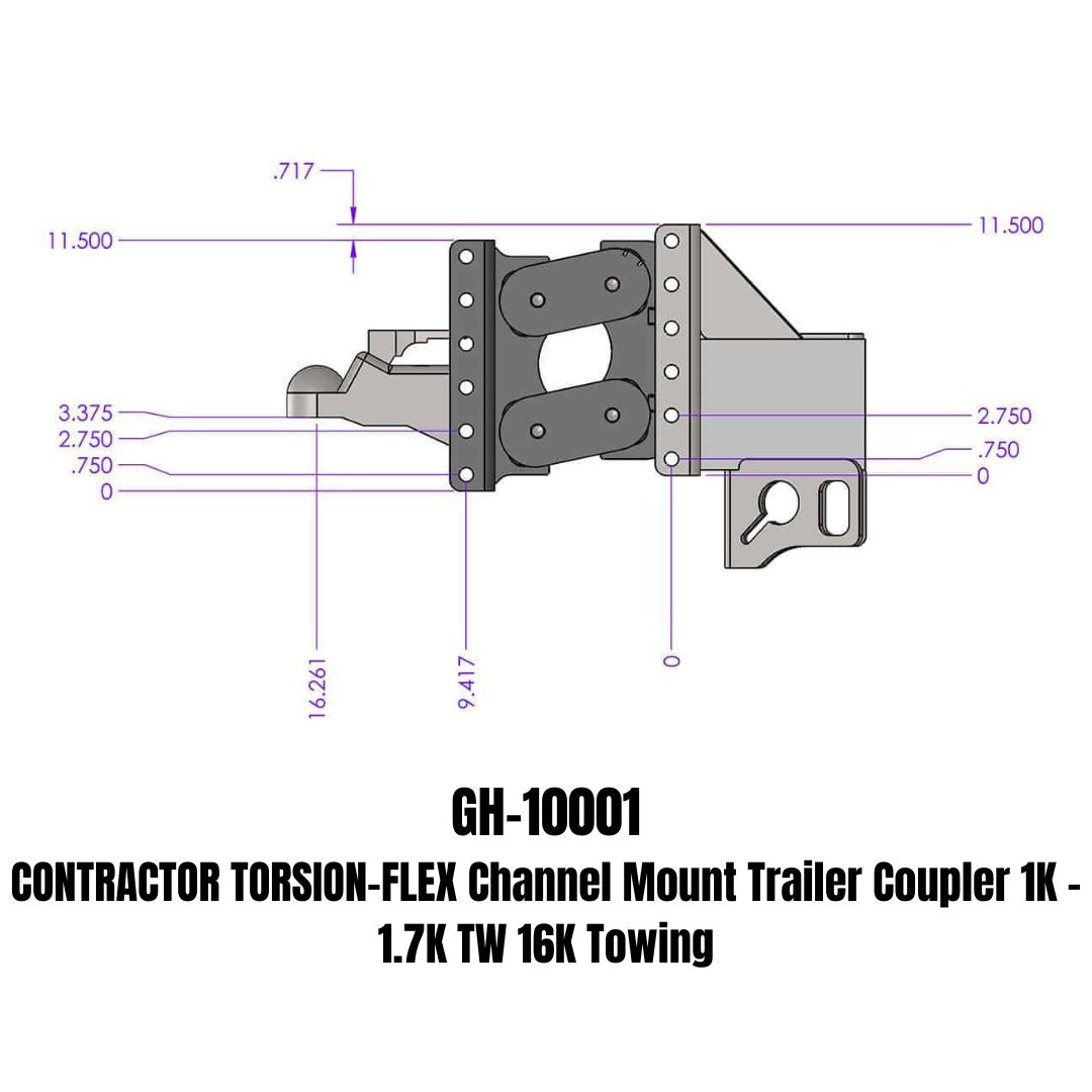 GEN-Y Hitch GH-10001 Contractor Trailer Coupler with Torsion-Flex Design