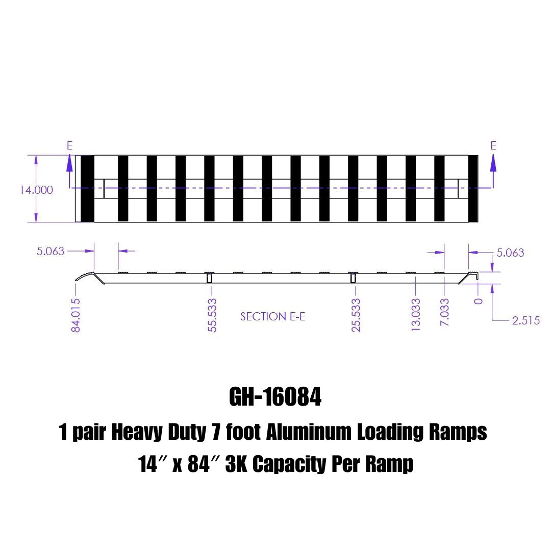 GEN-Y Hitch Aluminum Ramp GH-16084 – Heavy-Duty Silver Aluminum Loading Ramp for Durable Performance