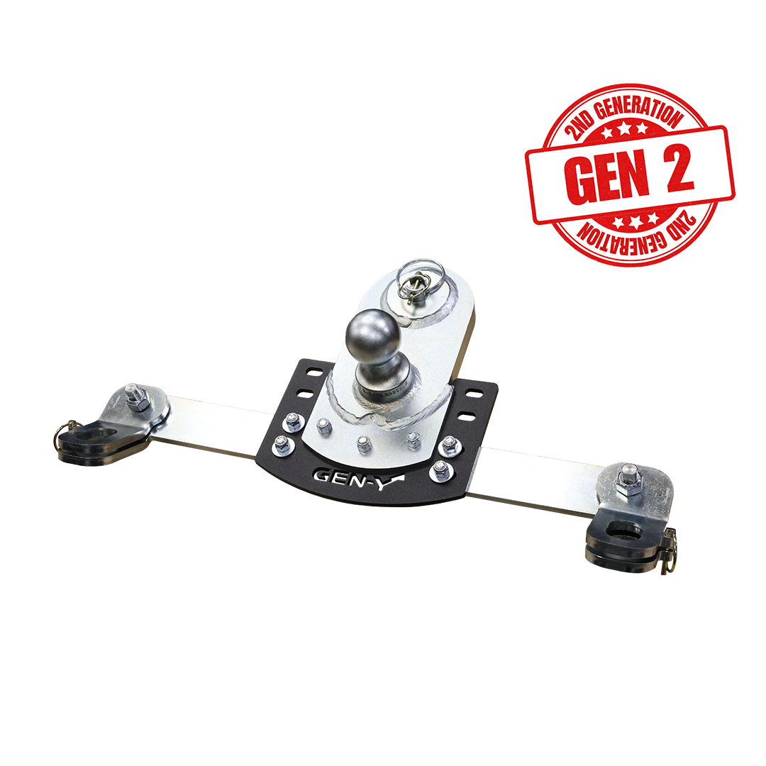 GEN-Y Hitch GoosePuck GEN 2 Offset Ball Hitch - 5 inch Silver, Class 5, 25,000 lbs Towing Capacity
