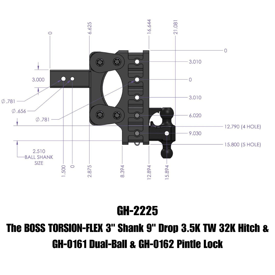 GEN-Y Hitch GH-2225 Drop Hitch with Torsion-Flex Design for Heavy-Duty Towing