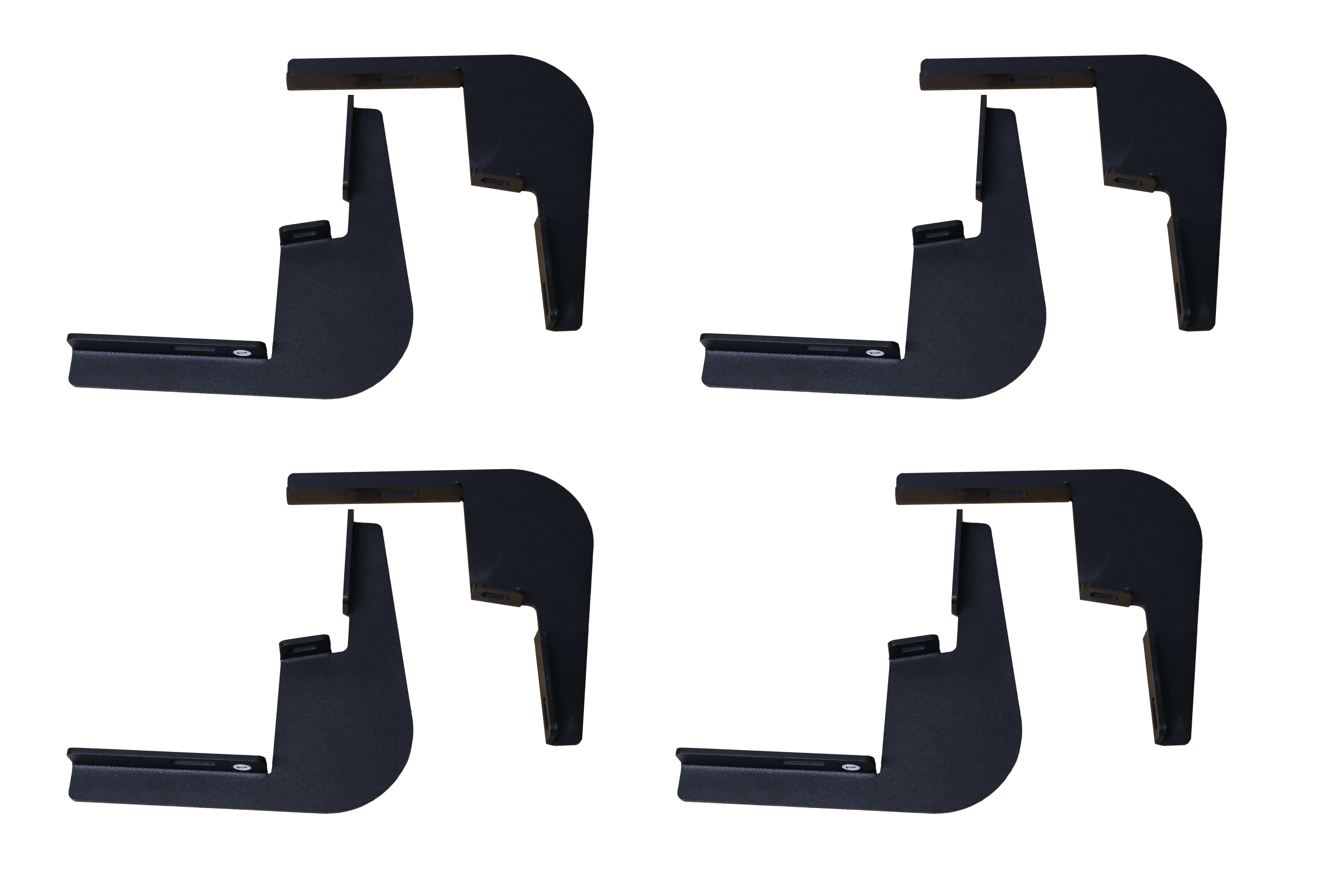 GEN-Y Hitch Running Board Brackets for GM 1500 and HD Crew Cab - Black Steel