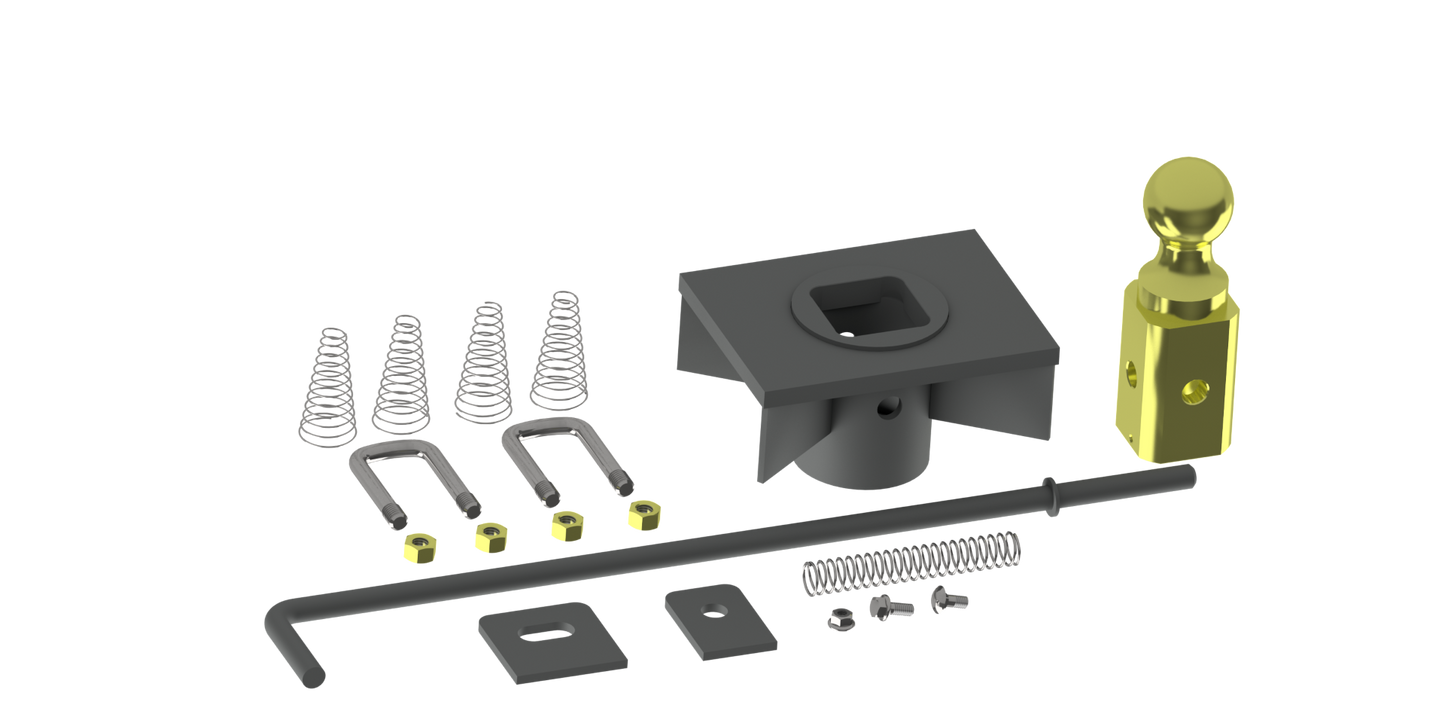 GNRK1500 TURNOVERBALL GOOSENECK HITCH ONE-PIECE KIT FOR FLATBEDS