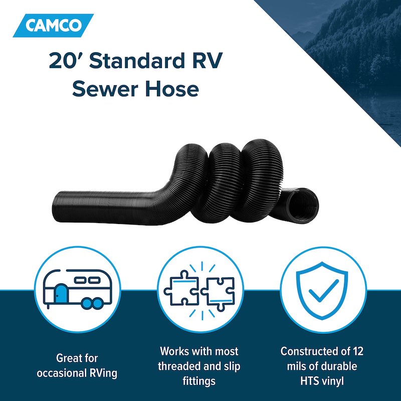39611 Camco Standard RV Sewer Hose, 20-Foot