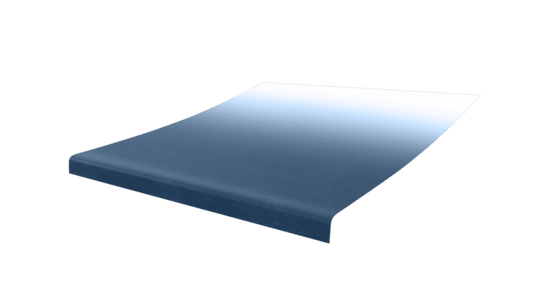 Awning Fabric; Universal For Patio Awnings; 8 Foot Extension; Azure; Vinyl; Polar White Vinyl Weathershield; One Piece Fabric