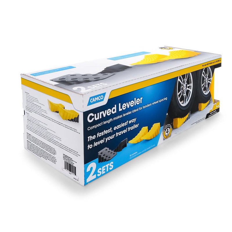 Camco 44425 Curved Leveler and Chock, 2-Pack