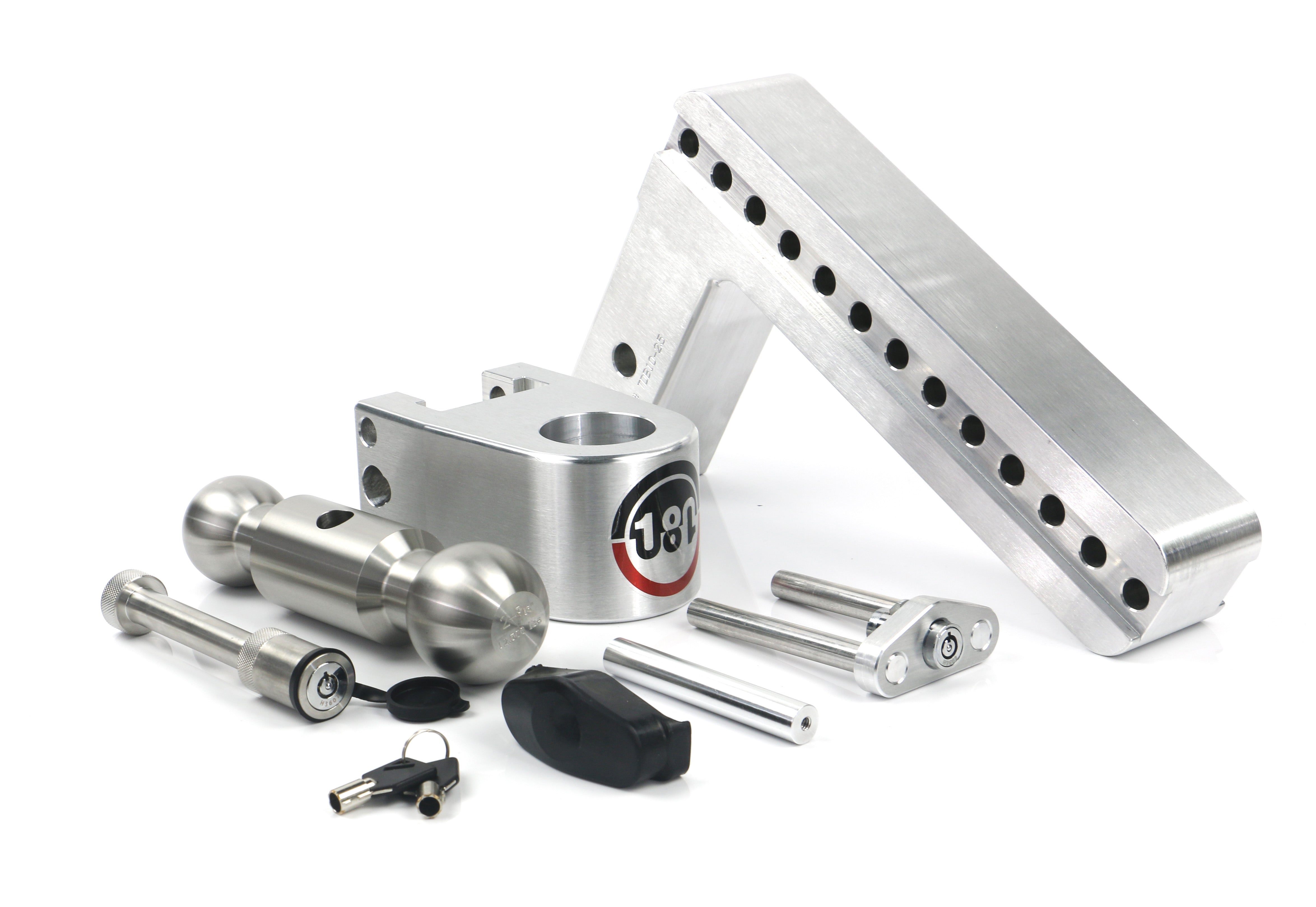 Weigh Safe 180 Hitch Stainless Steel Drop Hitch with 10-Inch Drop and 2.5-Inch Shank
