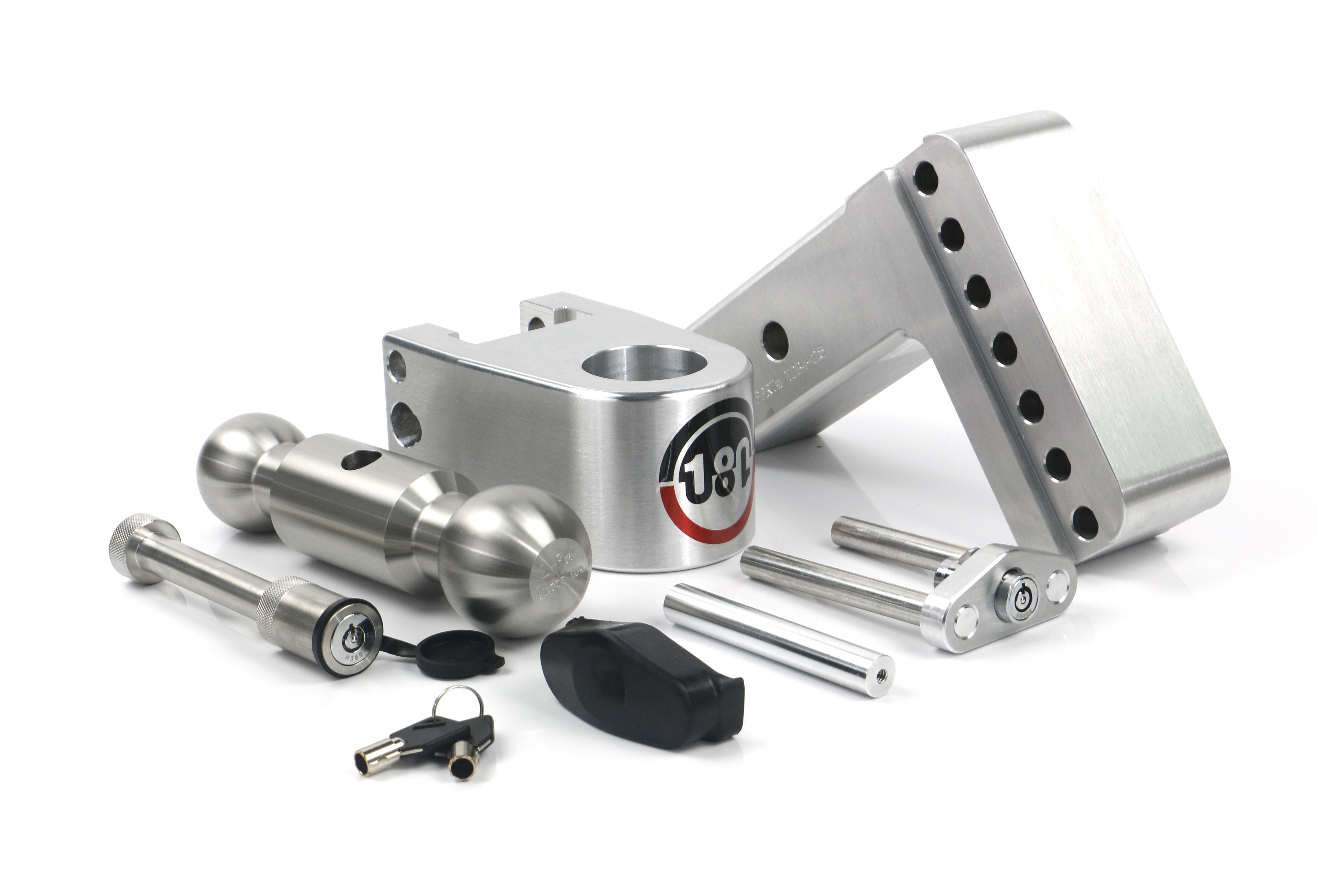 Weigh Safe 180 Hitch Stainless Steel Ball 4-Inch Drop Hitch with 2.5-Inch Shank
