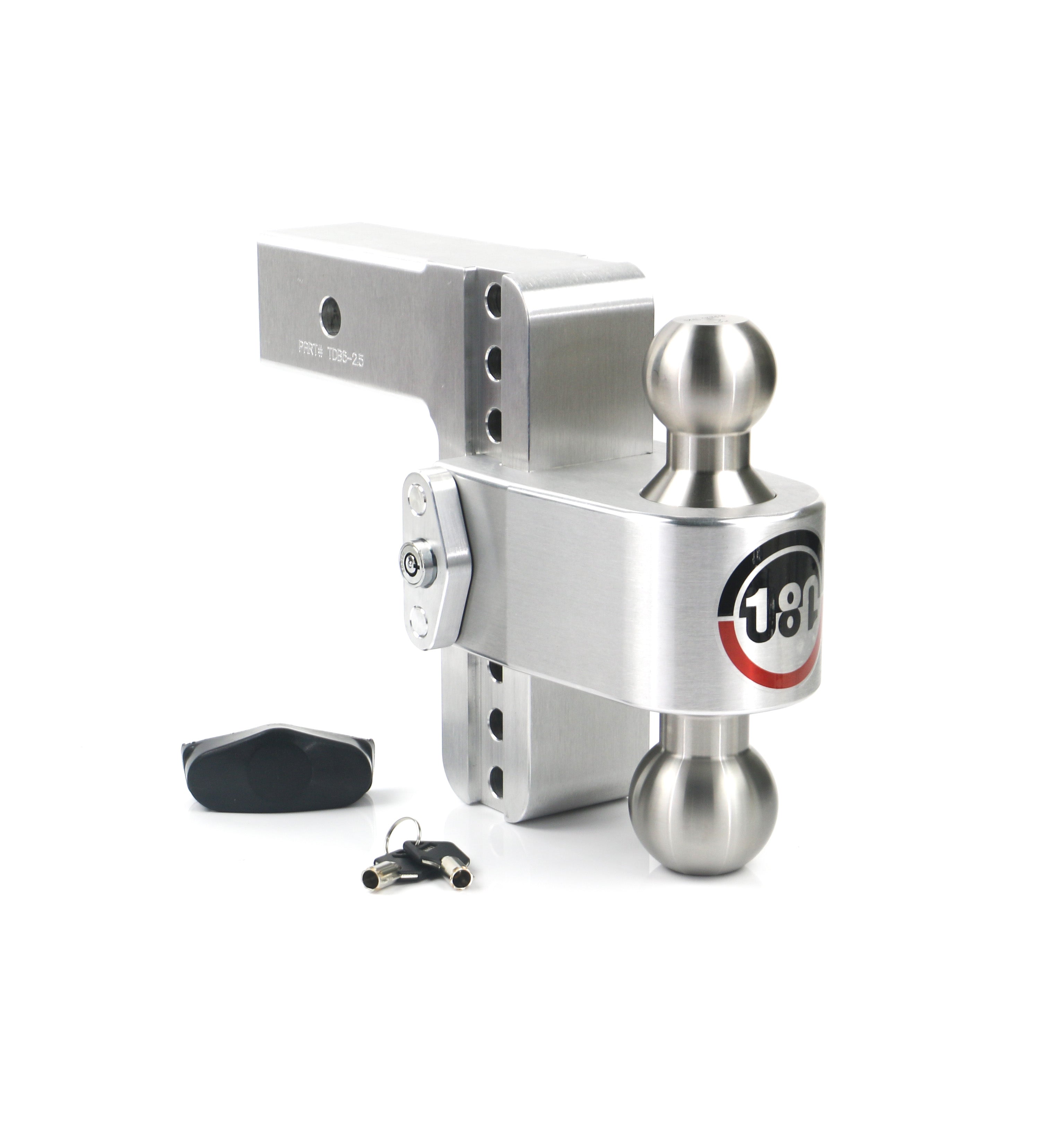 Weigh Safe 180 Hitch Stainless Steel Drop Hitch with 2.5-Inch Shank and Combo Ball for Heavy-Duty Towing