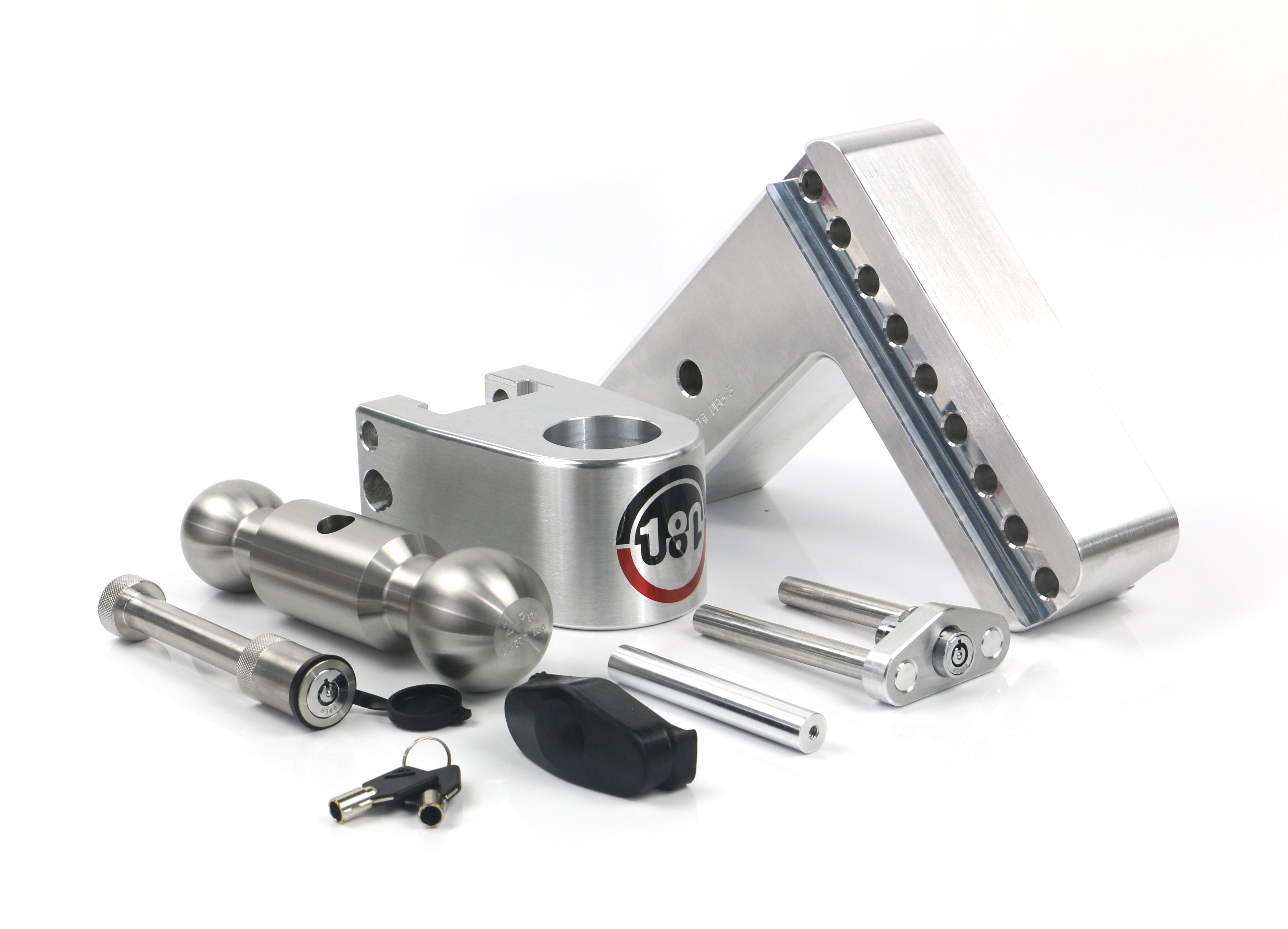 Weigh Safe 180 Hitch Stainless Steel Ball 6-Inch Drop with 3-Inch Shank – Adjustable Aluminum Towing Solution