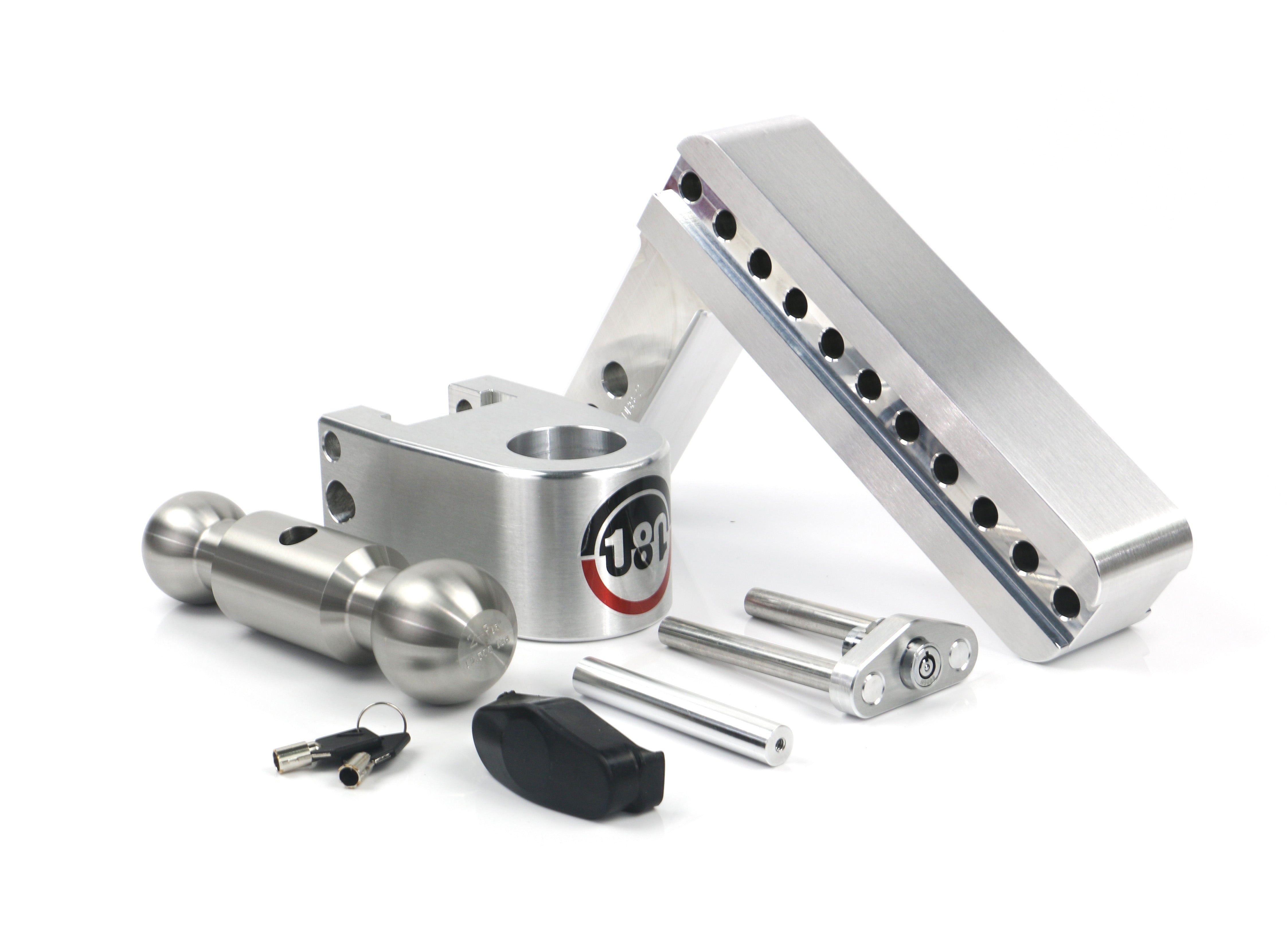 Weigh Safe 180 Hitch Stainless Steel Drop Hitch with 2-Inch Shank and 8-inch Drop