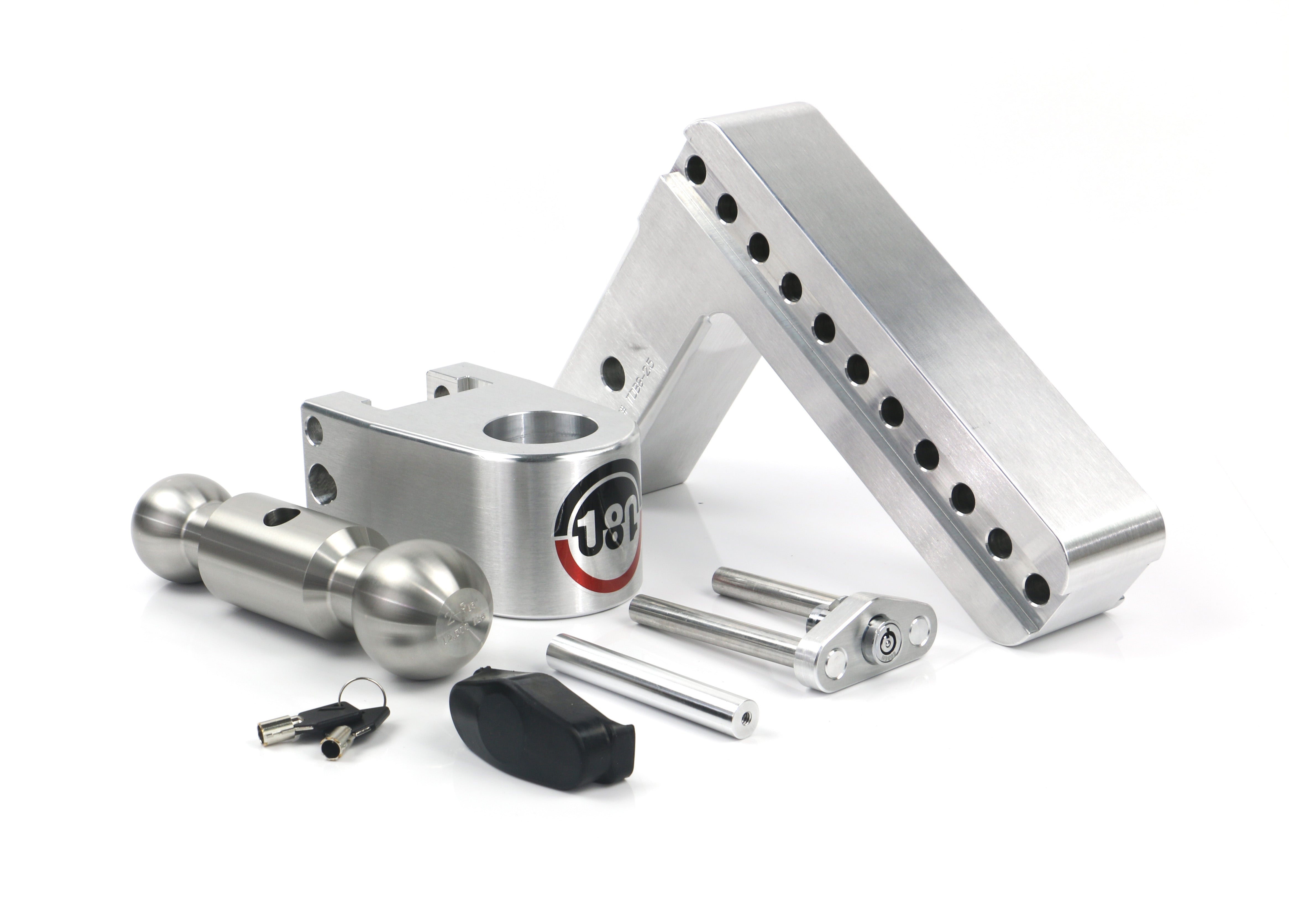 Weigh Safe 180 Hitch Stainless Steel Drop Hitch with 2.5-Inch Shank and Combo Ball