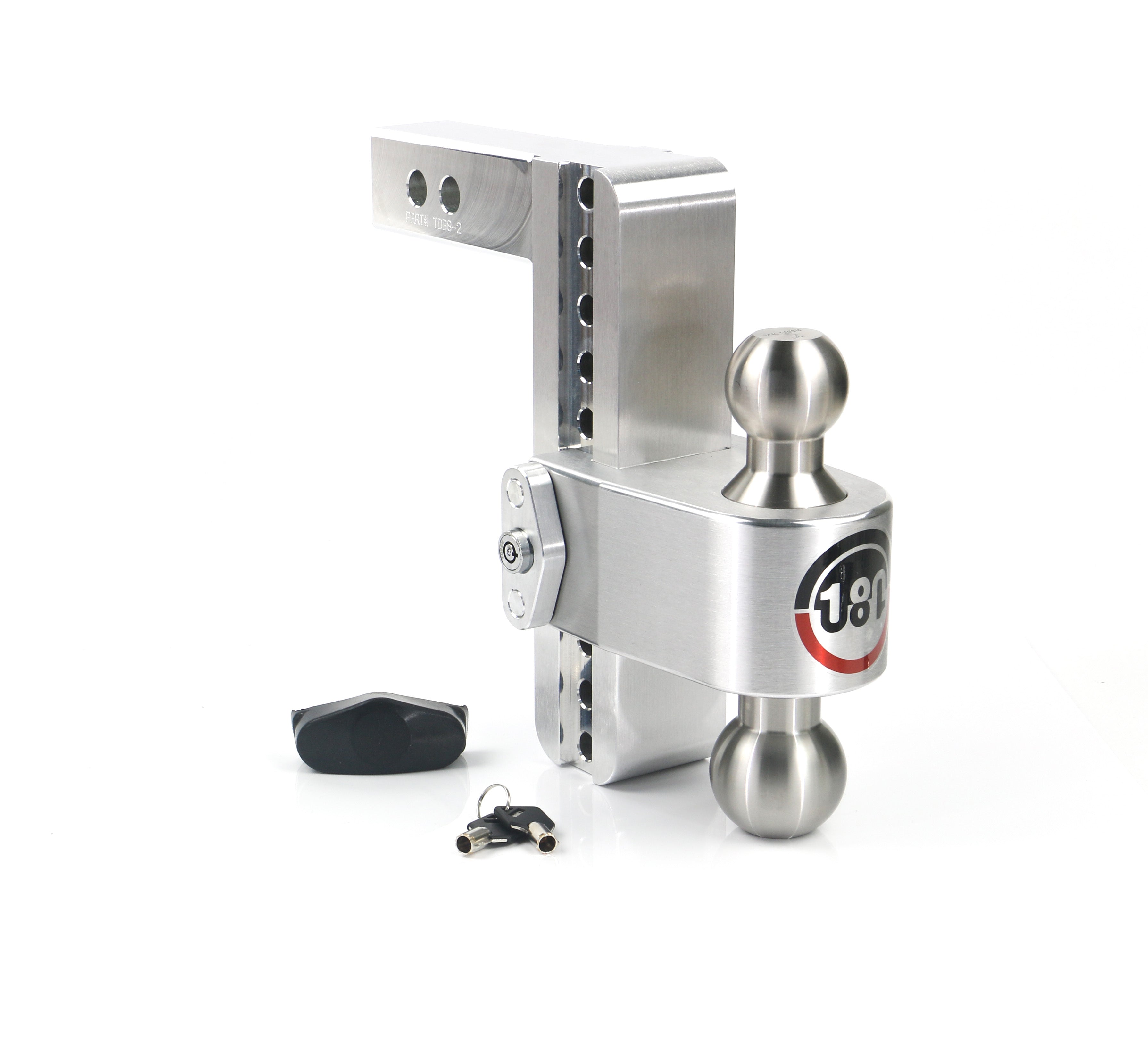 Weigh Safe 180 Hitch Stainless Steel Drop Hitch with 2-Inch Shank and 8-inch Drop