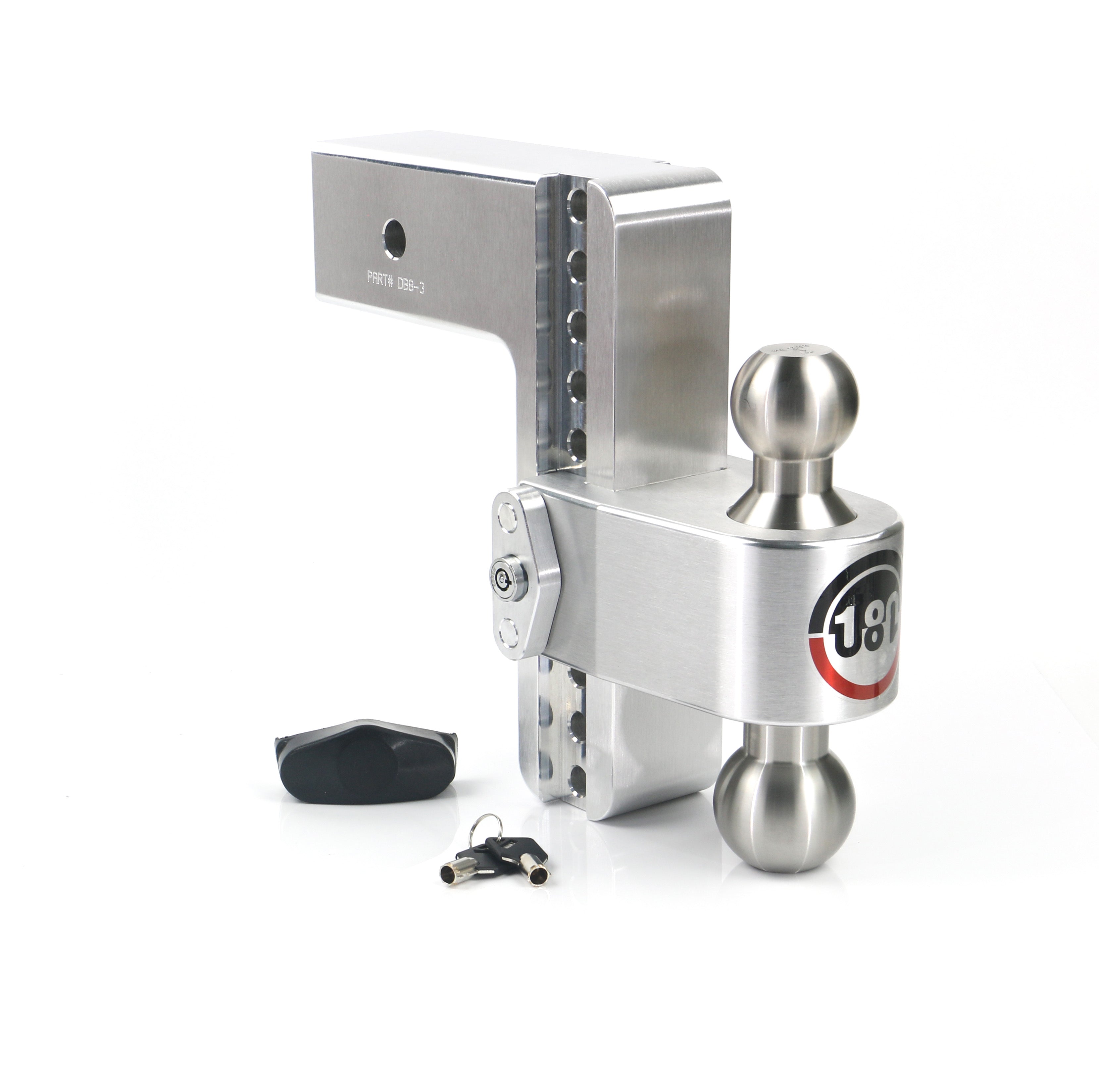Weigh Safe 180 Hitch Stainless Steel Drop Hitch with 8-Inch Drop and 3-Inch Shank
