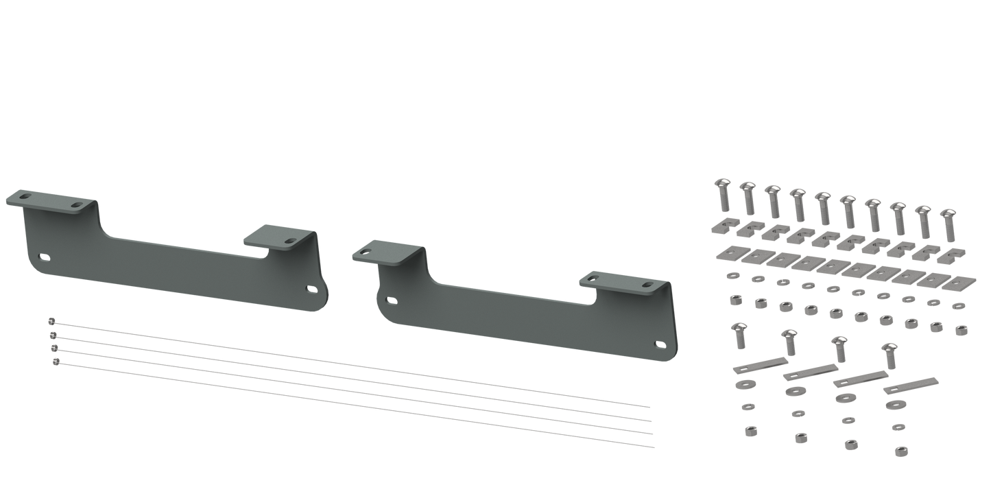 RVR2404 CUSTOM INSTALLATION KIT FOR UNIVERSAL MOUNTING RAILS FOR SOME FORD TRUCKS