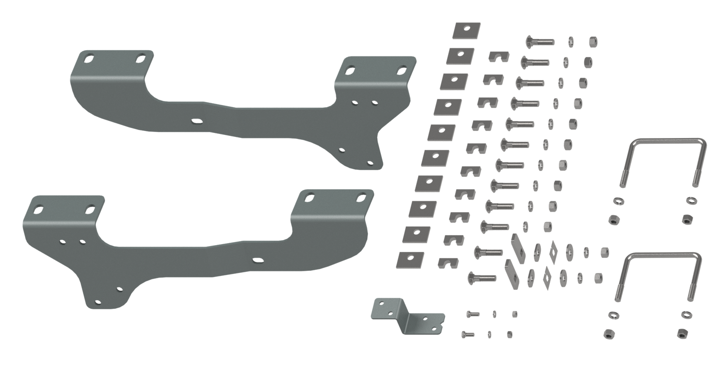 RVR2503 CUSTOM INSTALLATION KIT FOR UNIVERSAL MOUNTING RAILS FOR SOME GM TRUCKS