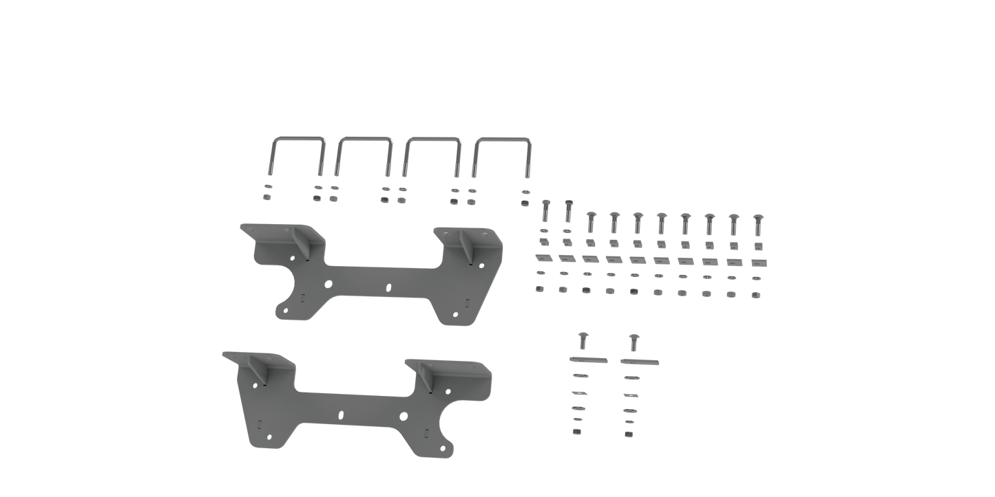 RVR2504 CUSTOM INSTALLATION KIT FOR UNIVERSAL MOUNTING RAILS FOR SOME GM TRUCKS