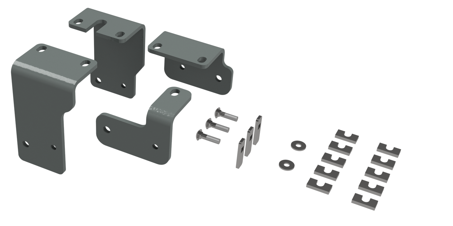 RVR3203 CUSTOM INSTALLATION KIT FOR UNIVERSAL MOUNTING RAILS FOR SOME NISSAN TRUCKS