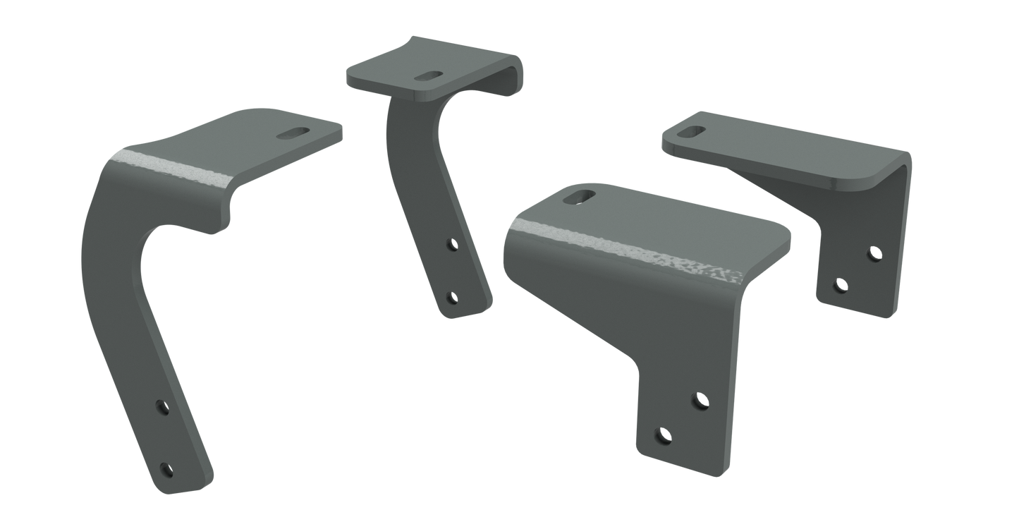 RVR3205 CUSTOM INSTALLATION KIT FOR UNIVERSAL MOUNTING RAILS FOR SOME RAM TRUCKS