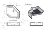 Specialty Rec NSB3434PC SPO Neo Shower Base 34 x 34 Inches with Parchment Finish and Fc Drain