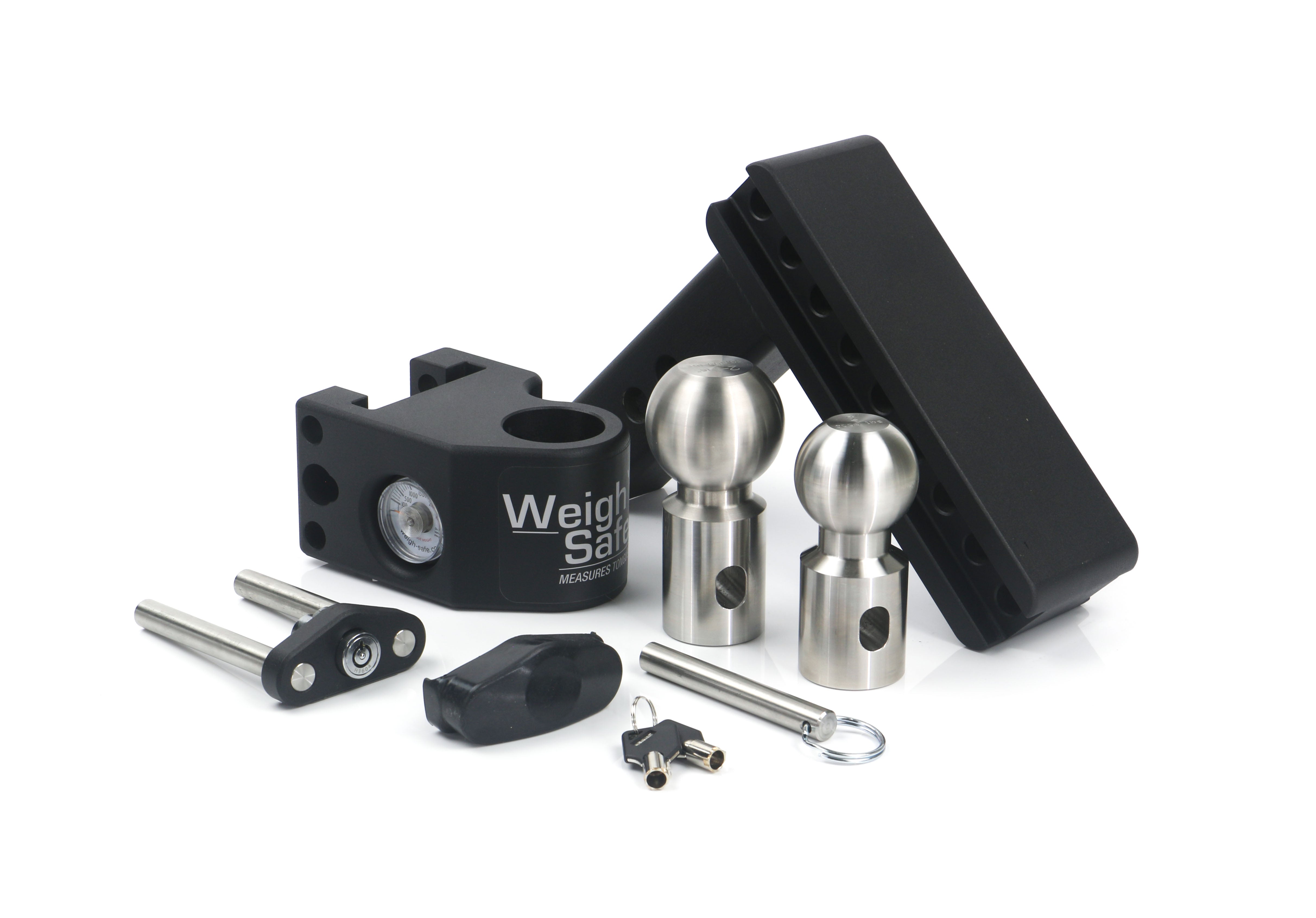 Weigh Safe Steel 6-Inch Drop Hitch with 2-Inch Shank for Heavy Duty Towing