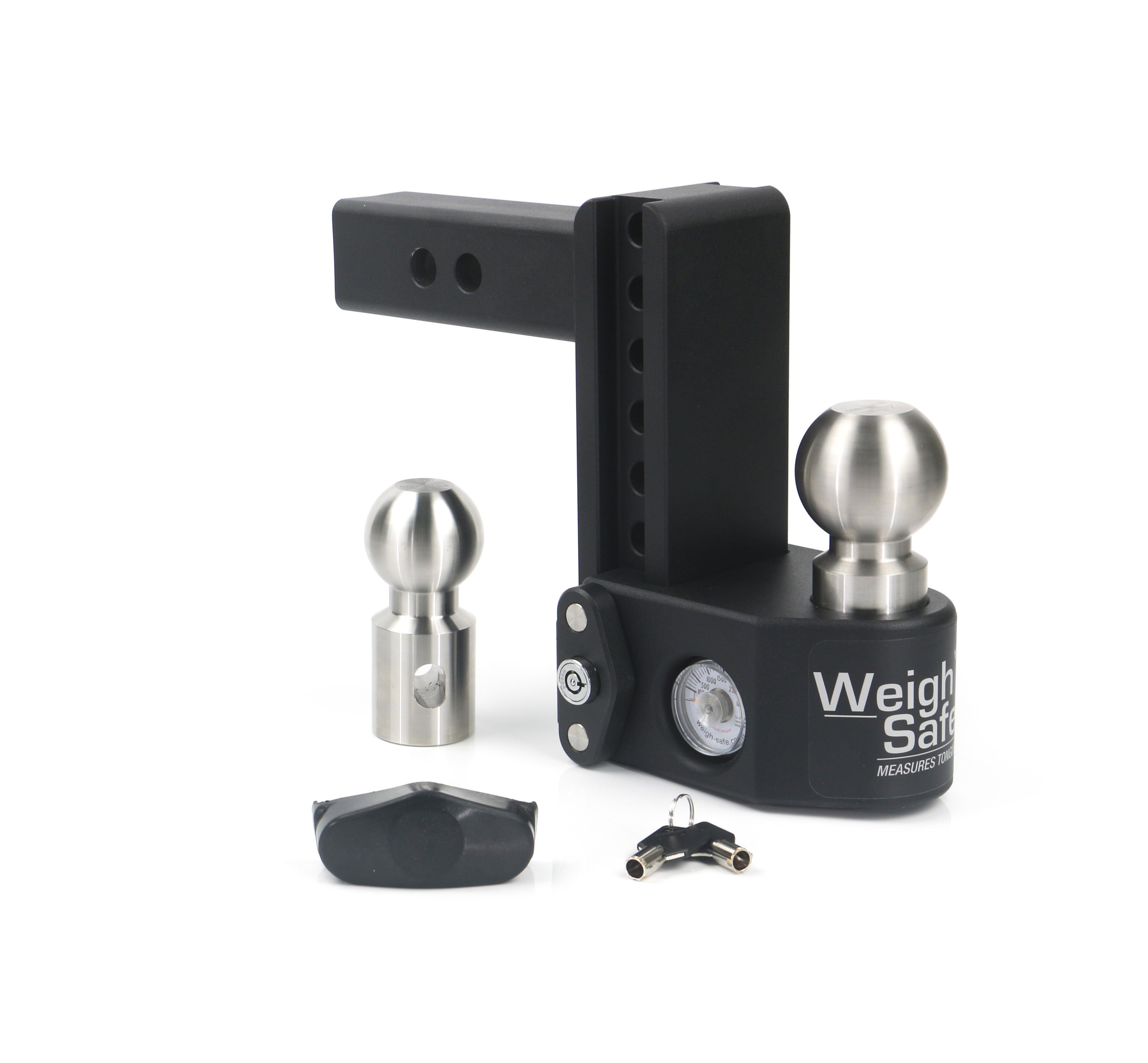 Weigh Safe Steel 6-Inch Drop Hitch with 2-Inch Shank for Heavy Duty Towing