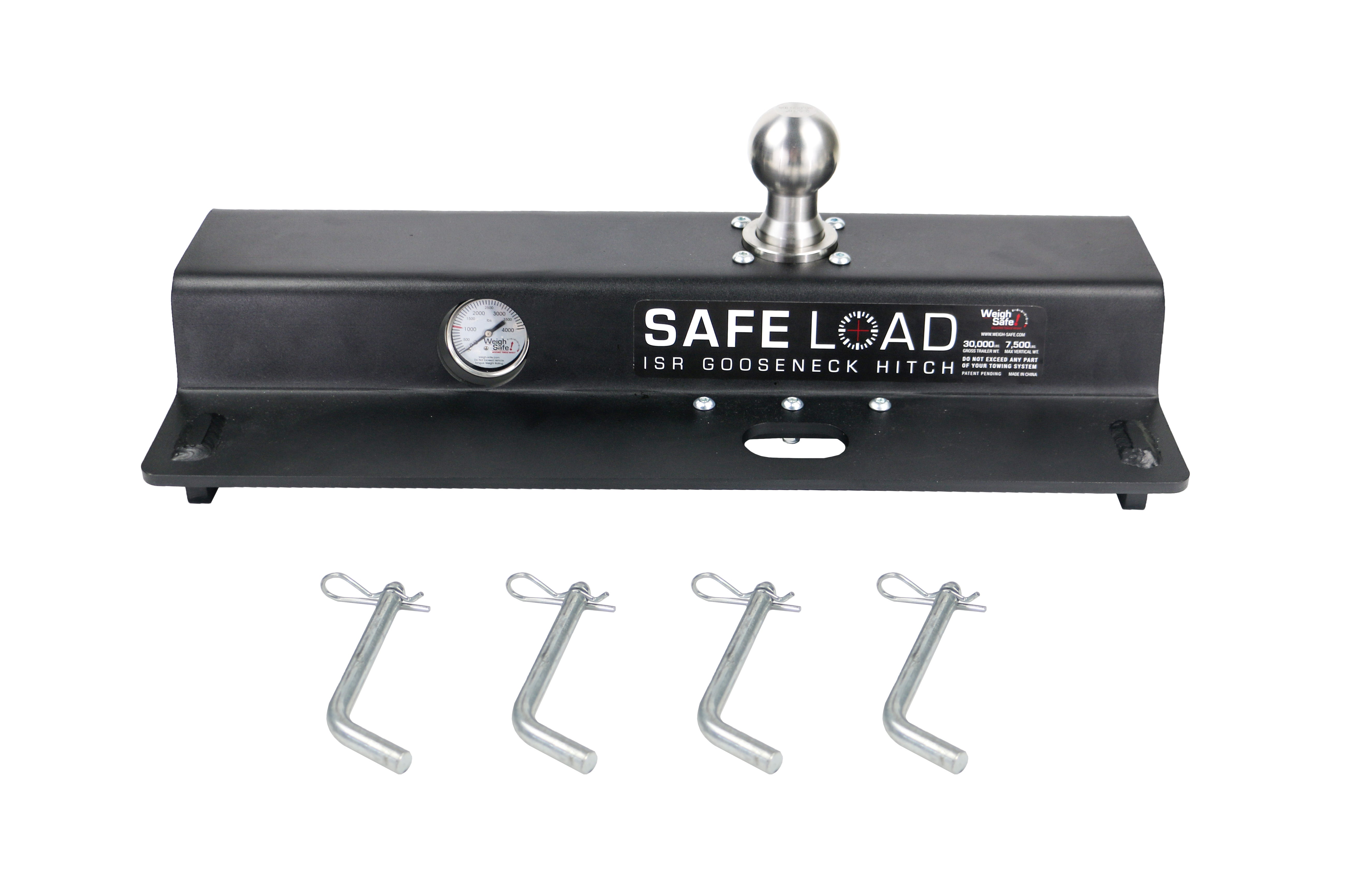 Weigh Safe Gooseneck Ball for Industry Standard Rail - 30K GTWR