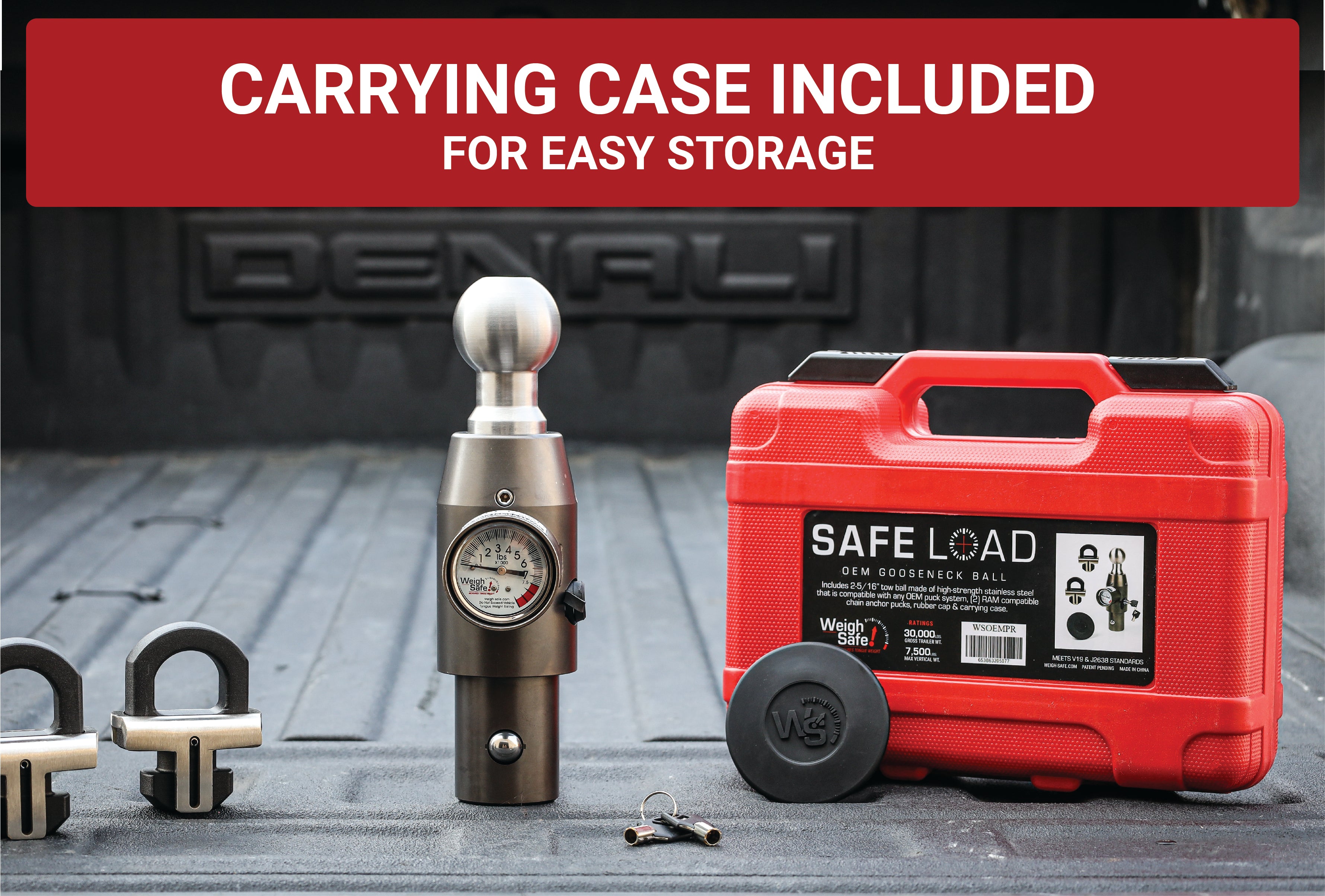 Weigh Safe OEM Gooseneck Ball with Universal Pucks for Safe Trailer Towing
