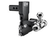 B & W Trailer Hitches Black Tow & Stow 2-In Shank with 5-In Drop and 6-In Rise, Adjustable Mount with 1-7/8 In, 2 In, and 2-5/16 In Triple Ball Sizes - Imex RV And Auto Parts