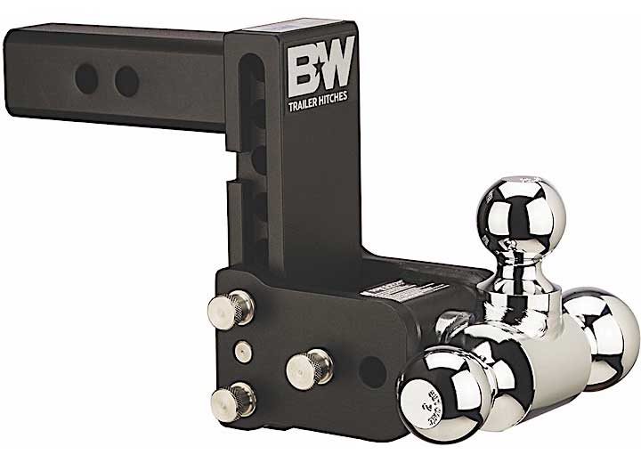 B & W Trailer Hitches Black Tow & Stow 8-Inch Model with 5-Inch Drop and 5.5-Inch Rise, Part Number TS10048B - Imex RV And Auto Parts