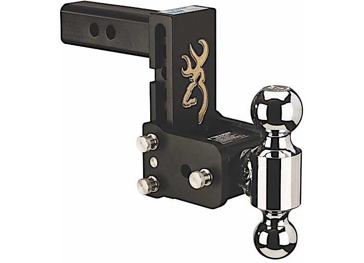 B & W Trailer Hitches Browning Edition Tow & Stow 8-Inch Model with 5-Inch Drop and 5.5-Inch Rise, Includes 2 & 2 5/16-Inch Balls - Imex RV And Auto Parts