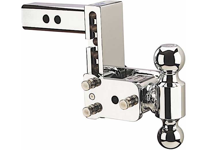 B & W Trailer Hitches Chrome Tow & Stow 8-inch Model with 5-inch Drop and 5.5-inch Rise, Includes 2 & 2 5/16-Inch Balls - Imex RV And Auto Parts