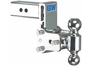 B & W Trailer Hitches Class V 2 1/2 Inch Receiver Chrome Tow & Stow with 8 Inch Model 5 Drop and 5.5 Inch Rise, Includes 2 and 2 5/16 Inch Balls - Imex RV And Auto Parts