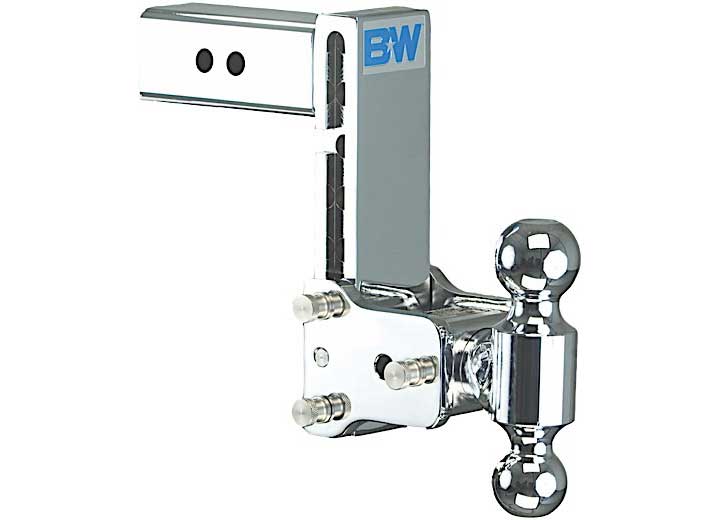 B & W Trailer Hitches Class V 2 1/2-Inch Receiver Chrome Tow & Stow with 8-Inch Model, 7-Inch Drop, 7.5-Inch Rise, and 2 & 2 5/16-Inch Balls - Imex RV And Auto Parts