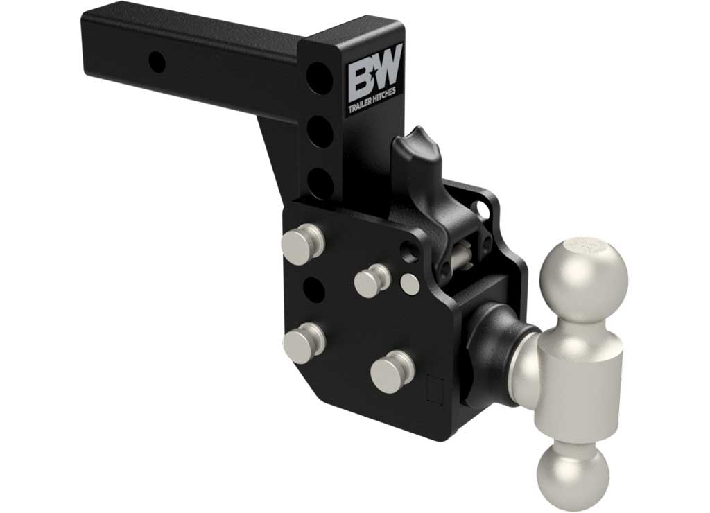 B & W Trailer Hitches Tow & Stow Dual Ball Pintle Hitch for 2.5-Inch Shank, 6.5-Inch Drop / 4-Inch Rise, 21,000 lb Gross Towing Weight - Imex RV And Auto Parts