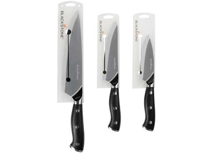 Blackstone 3 Piece Knife Set - Premium Kitchen Cutlery with Sharp Blades - Imex RV And Auto Parts