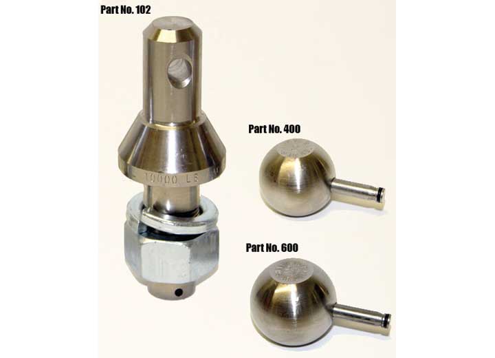 Convert-A-Ball 904 1-Inch Shank Chrome Hitch Ball with 2-Inch & 2-5/16 Inch Sizes
