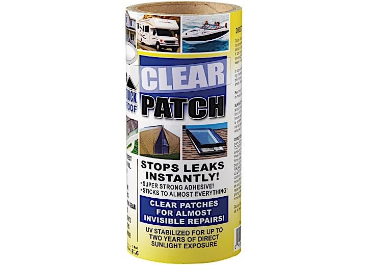 Cofair Products Inc Clear Patch 8 in x 6 ft - Durable Adhesive Tape for Repairs and Sealing - Imex RV And Auto Parts