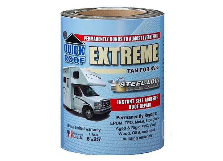 Cofair Products Inc T - UBE625 Quick Roof E X Treme Tan for RVs, 6 in x 25 ft - Imex RV And Auto Parts