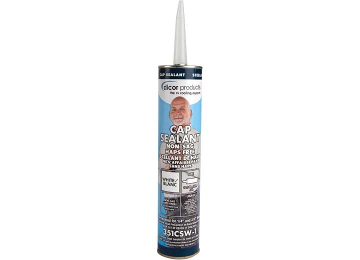 Dicor 351CSW - 1 White Cap Sealant in Tube for RV and Marine Applications - Imex RV And Auto Parts