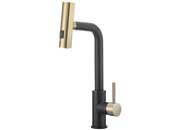 Dura Faucet DFTDF - MK511X - MBMG Rainfall Pulldown RV Kitchen Faucet in Matte Black and Matte Gold - Imex RV And Auto Parts